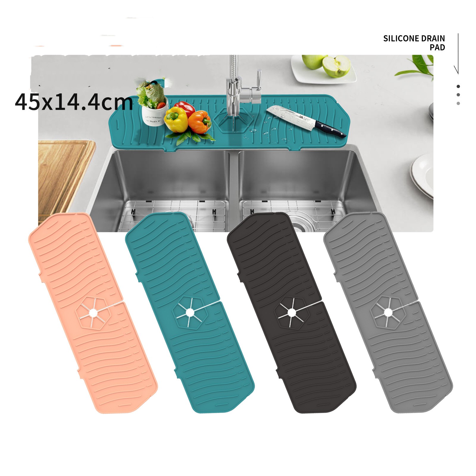 Title 1, Multifunctional Kitchen Bathroom Faucet Drain Pad