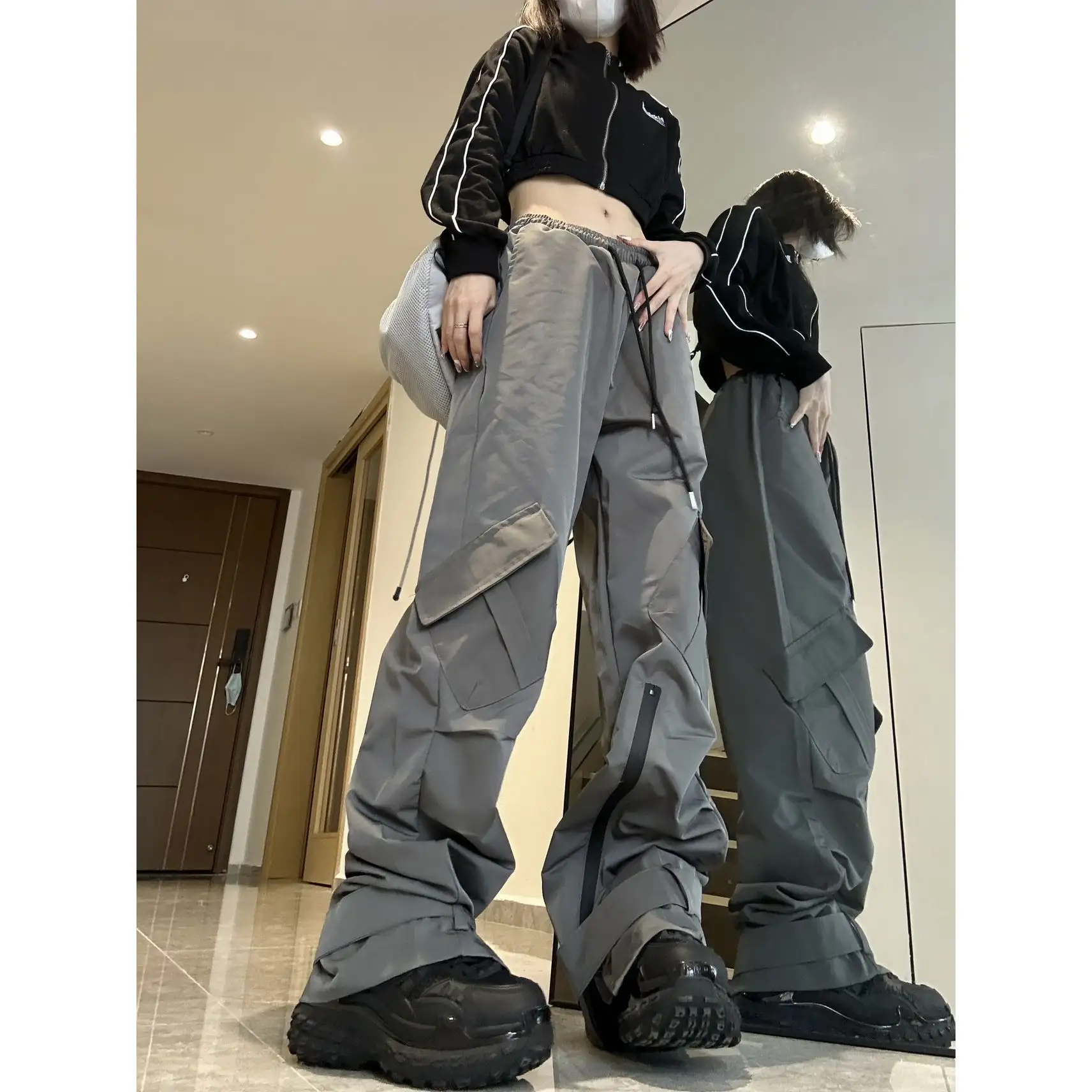 Women's Fashionable Elastic Waist Casual Pants