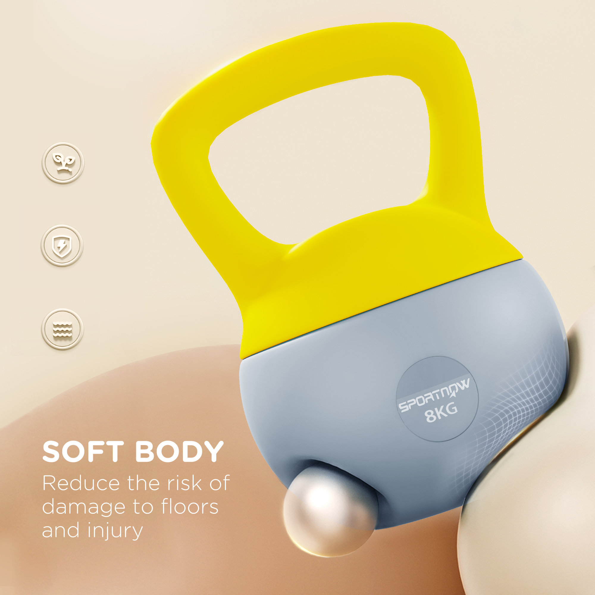8kg Soft Kettlebell With Anti Slip Handle, Suitable For Home Gym — image 3