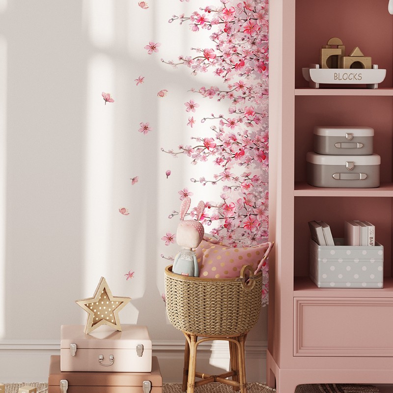 Wall Art Sticker Flower Floral Wall Stickers Self-adhesive
