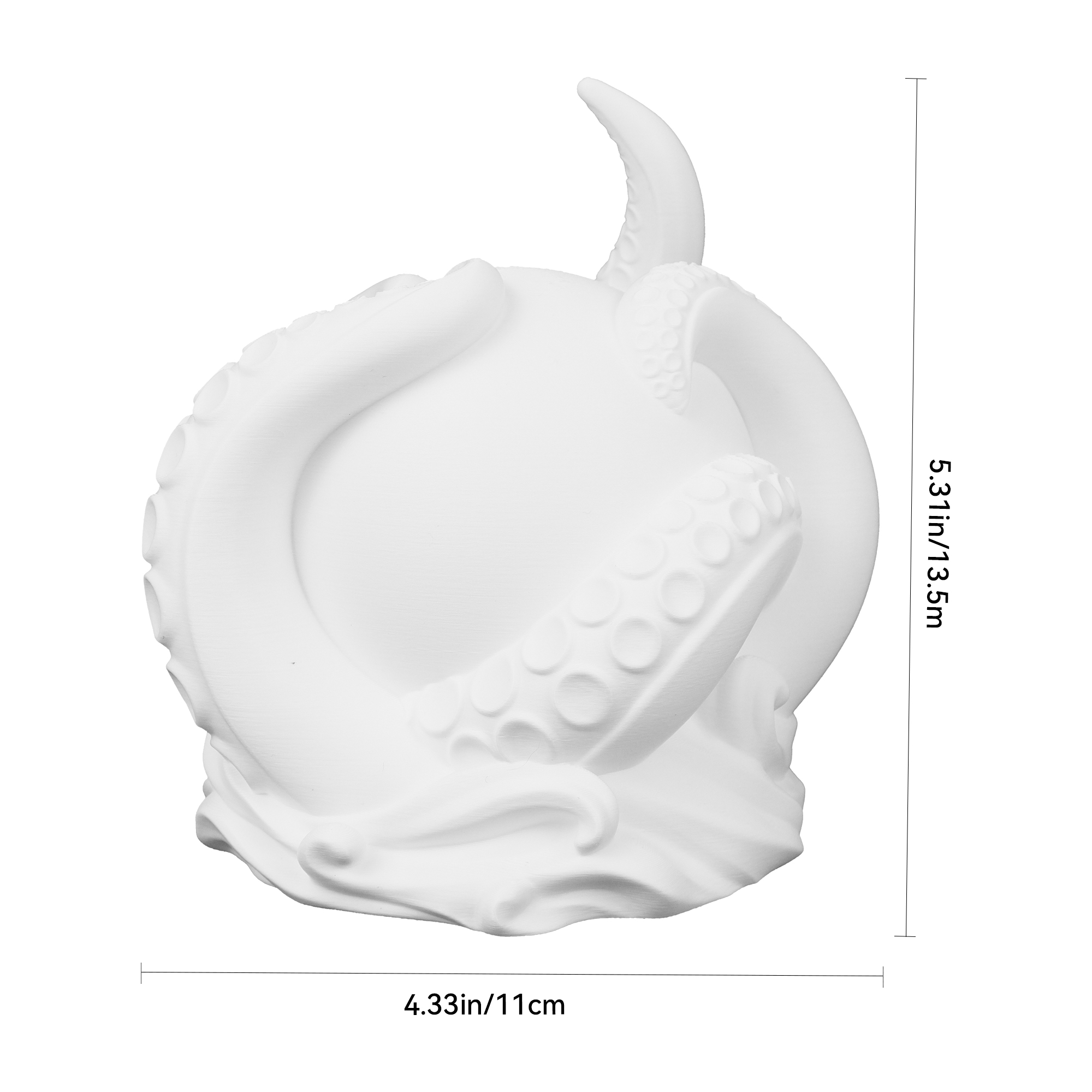3D Printed Octopus Ambient Table Lamp, Ocean Inspired Warm Glow Decorative Night Light, Sculptural Desk Lamp For Bedroom And Home Decor