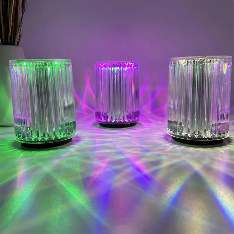 Crystal Lamp Table Lamp Atmosphere Creative Line Small Night Lamp Led Lights – image 6