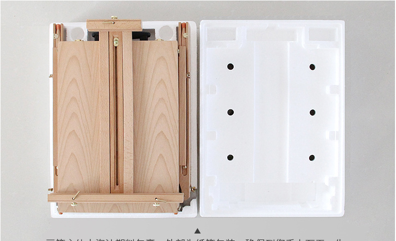 Italian Beech Sketch Portable Paint Box Wooden Pull Rod Oil Painting Box Paint Box Portable Art Oil Painting Easel