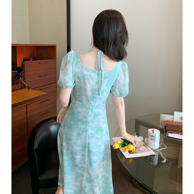 Puff-Sleeve Floral Dress, picture 4 of 5