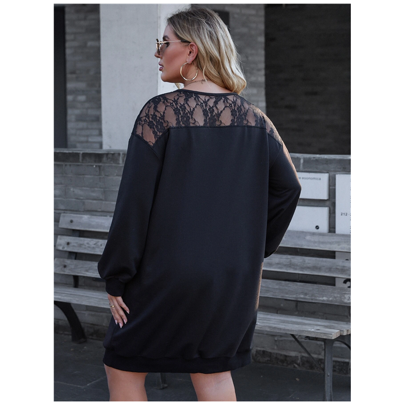 Lace-Trim Round-Neck Dress, picture 5 of 5