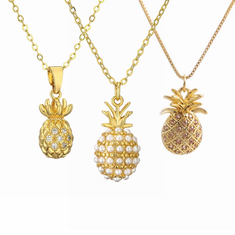 Title 8, Fruit Pineapple Pendant Necklace Fashion Retro