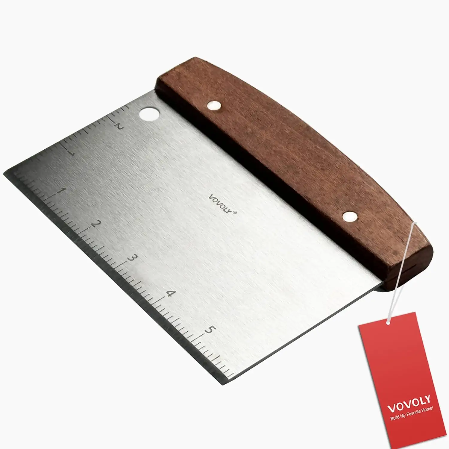 Multipurpose Bench Scraper Kitchen Utensil, Stainless Steel