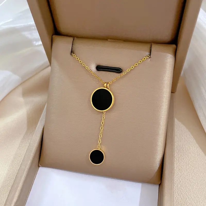 Fritillary Double Ring Female Gauge Simple Pendant Clavicle Chain