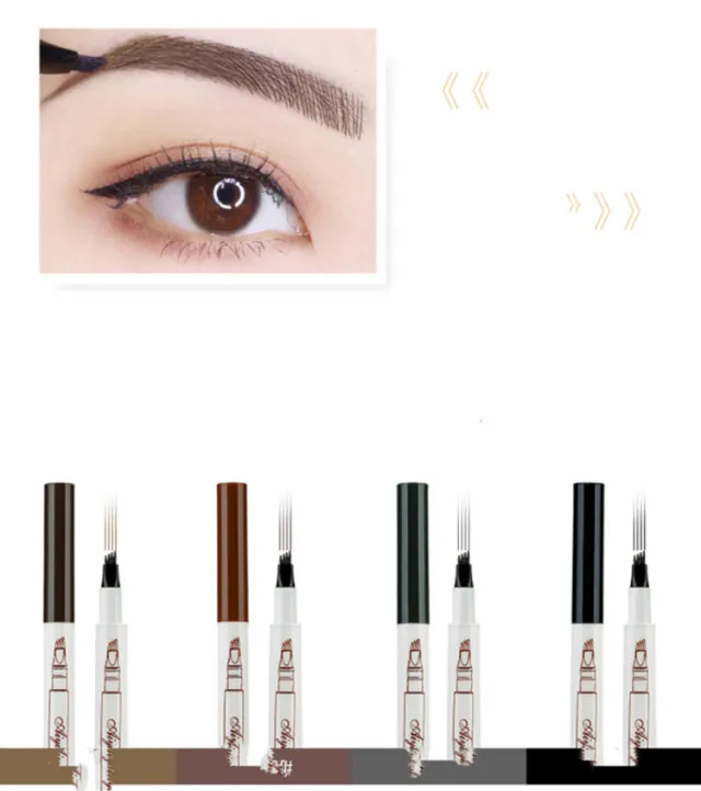 Long Lasting Waterproof Microblading Liquid Eyebrow Pen Pencil Maroon - Shop at LoveMi