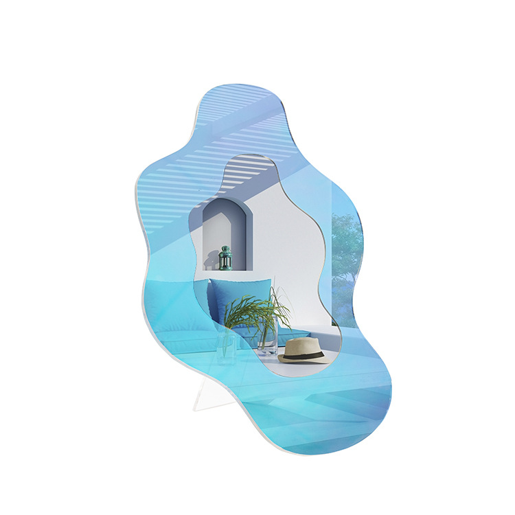 Internet Celebrity Ins Style Colorful Makeup Mirror Desktop Acrylic Decorative Photo Hand-held Art Cloud Mirror