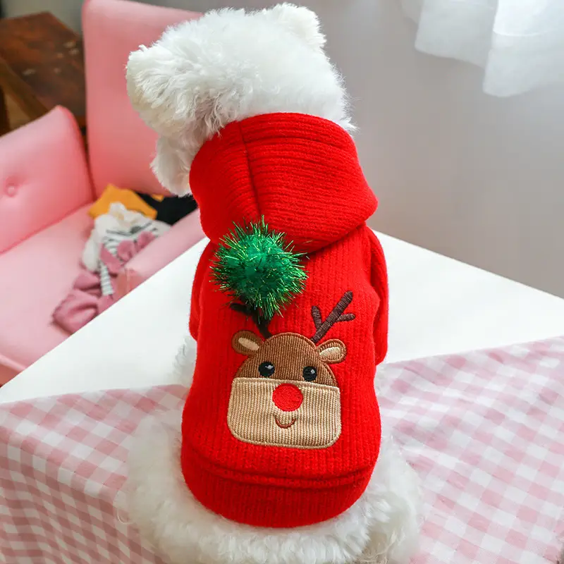 New Year Festive Christmas Elk Couple Dress Hoodie