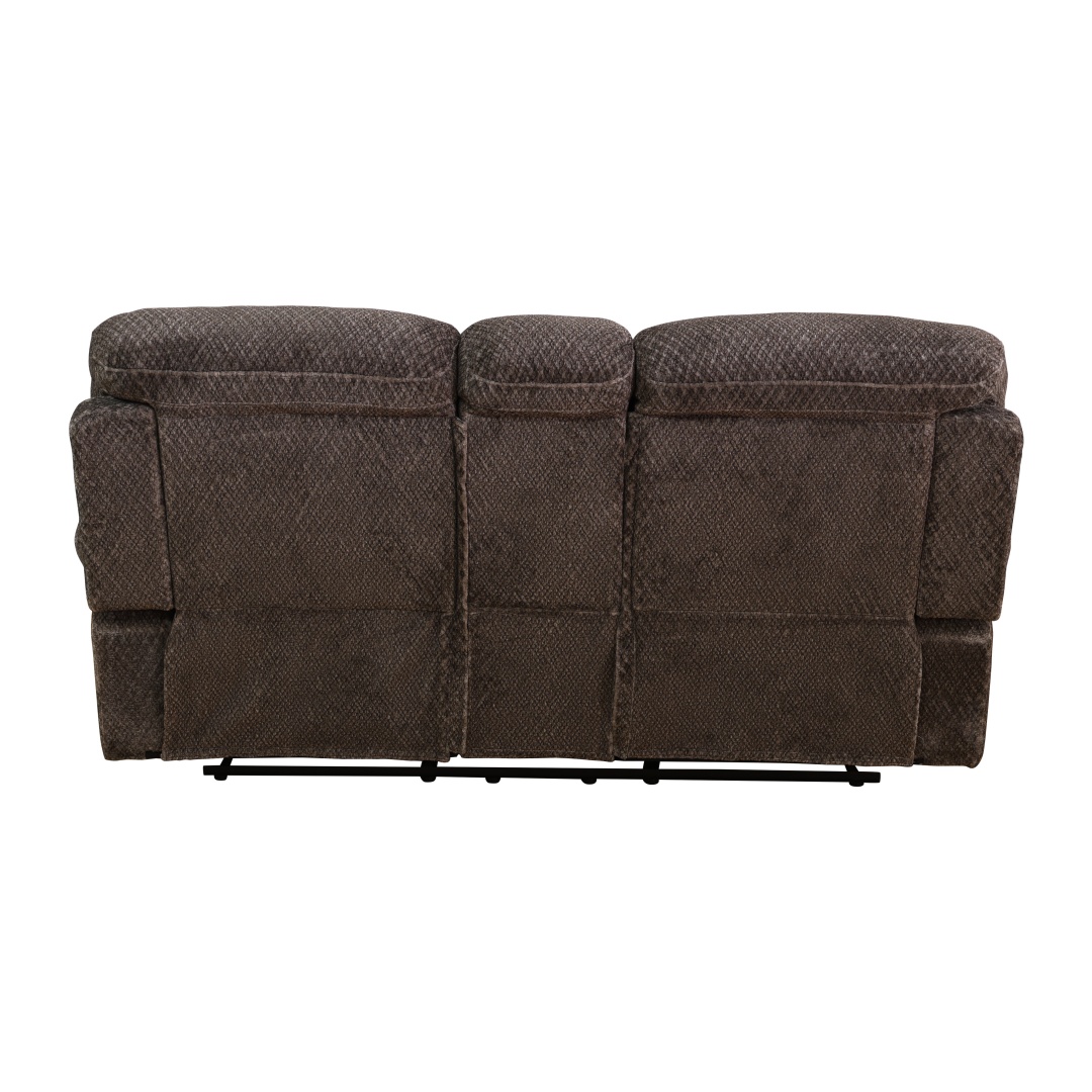 Pickup Only--Brown Cashmere Fleece Living Room Recliner Intelligent 3-Piece Sofa Set