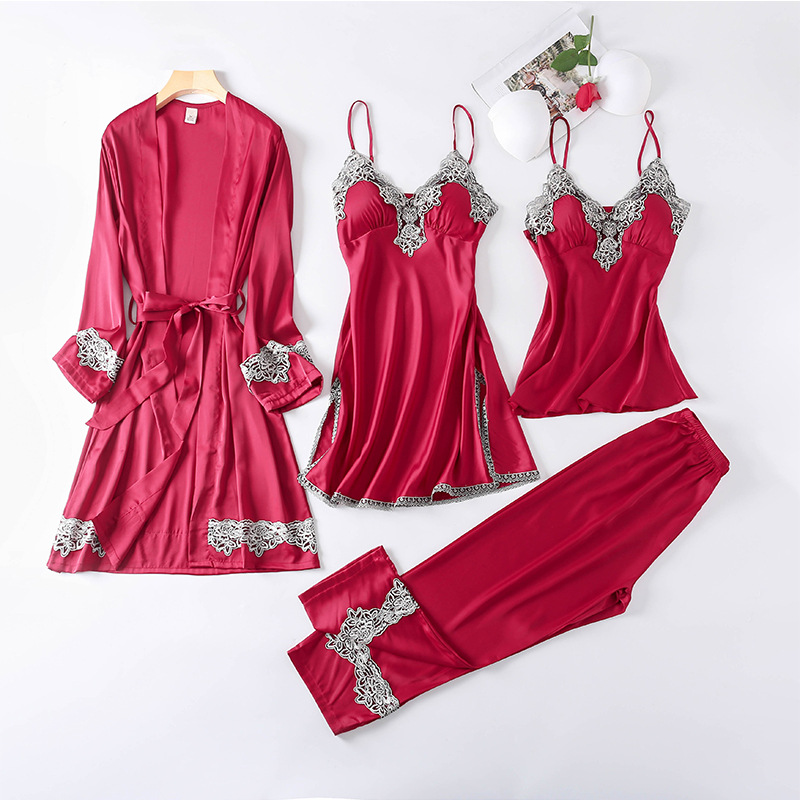 Title 2, Four-piece dressing gown female summer suit