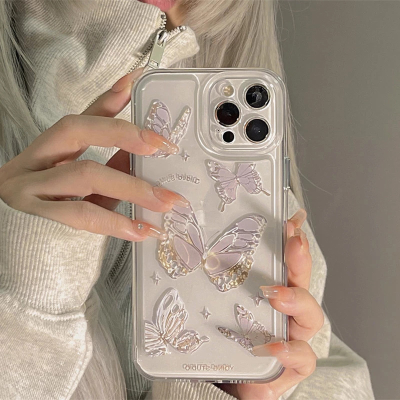Fashion Simple Butterfly Pattern Phone Case - Image 4
