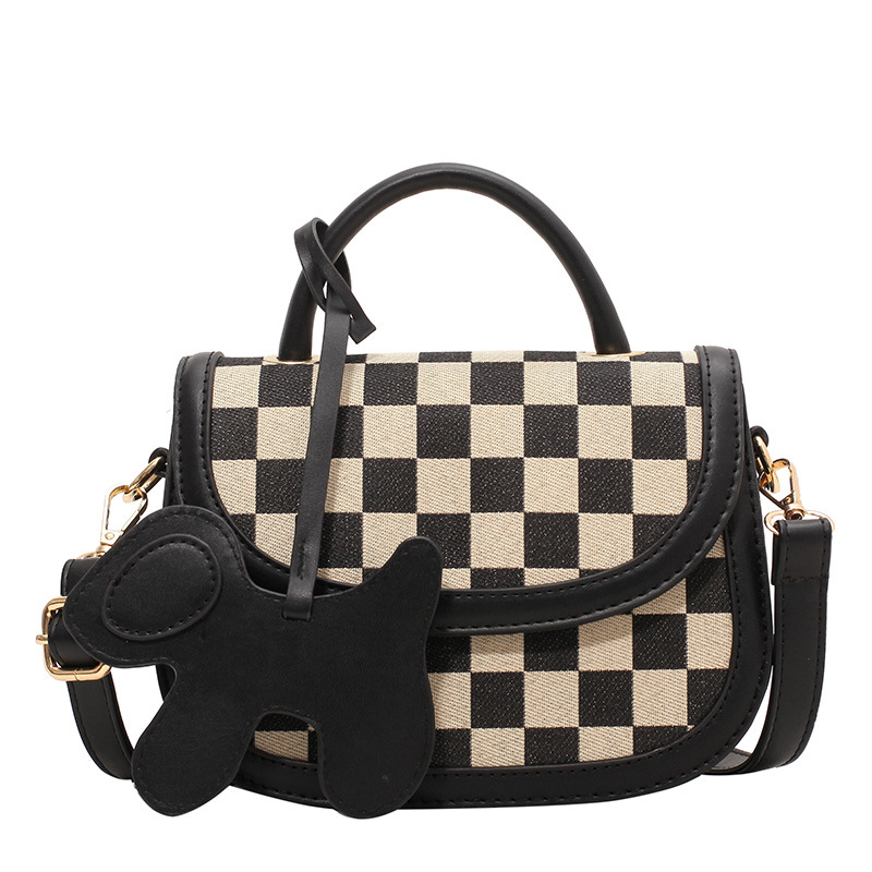 Title 1, Ladies Winter Simple Checkerboard Contrast Color