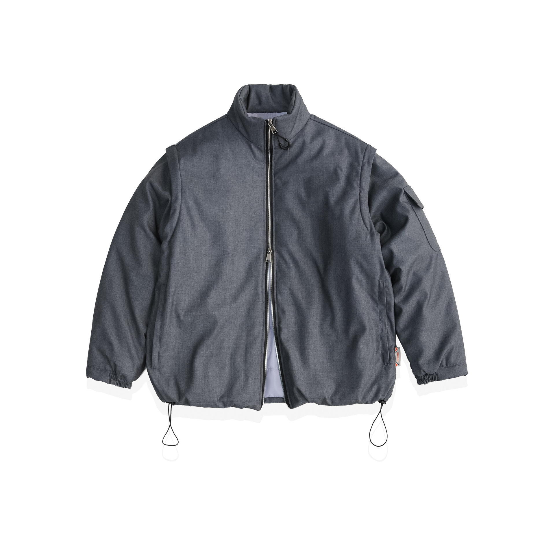 Stand Collar Detachable Loose Cotton Jacket