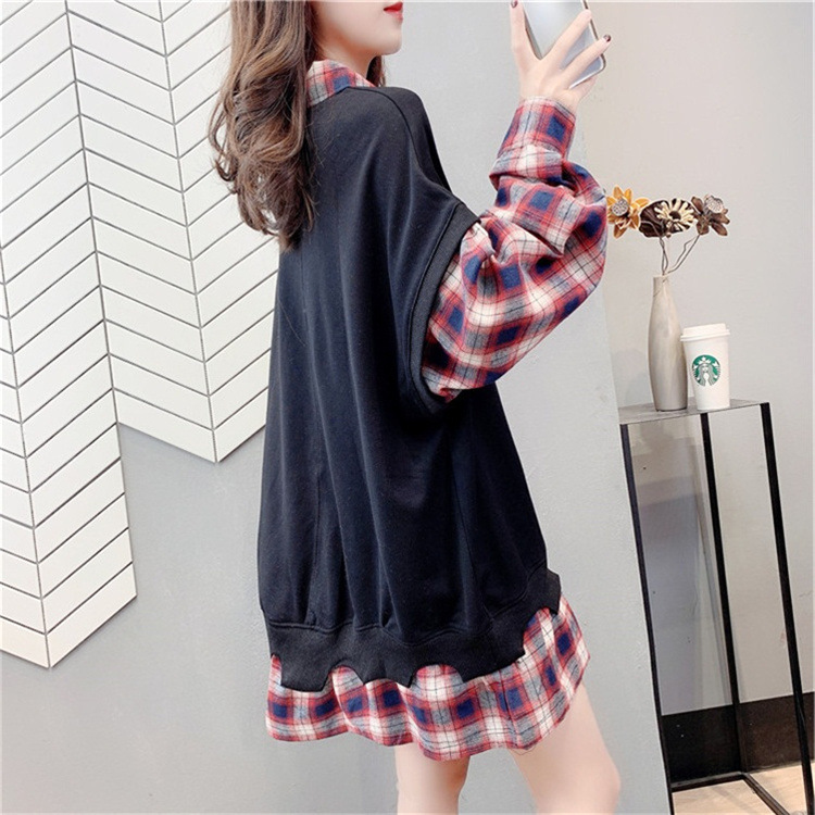 Tide Brand Thin Fake Two-piece Sweater Women Spring And Autumn New