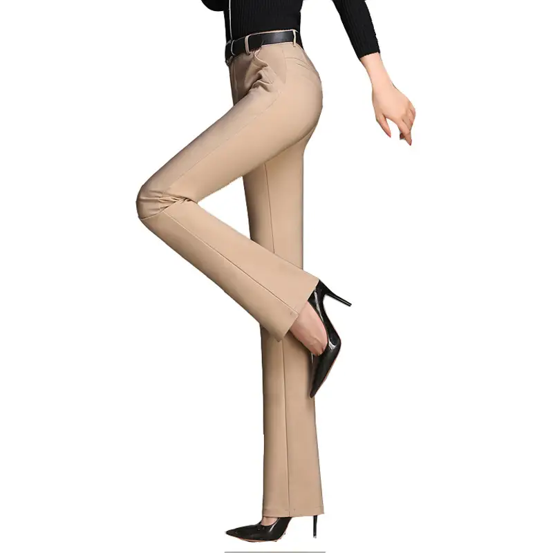Fashion Slim Slimming OL Nylon Cotton Stretch Slim Flared Pants