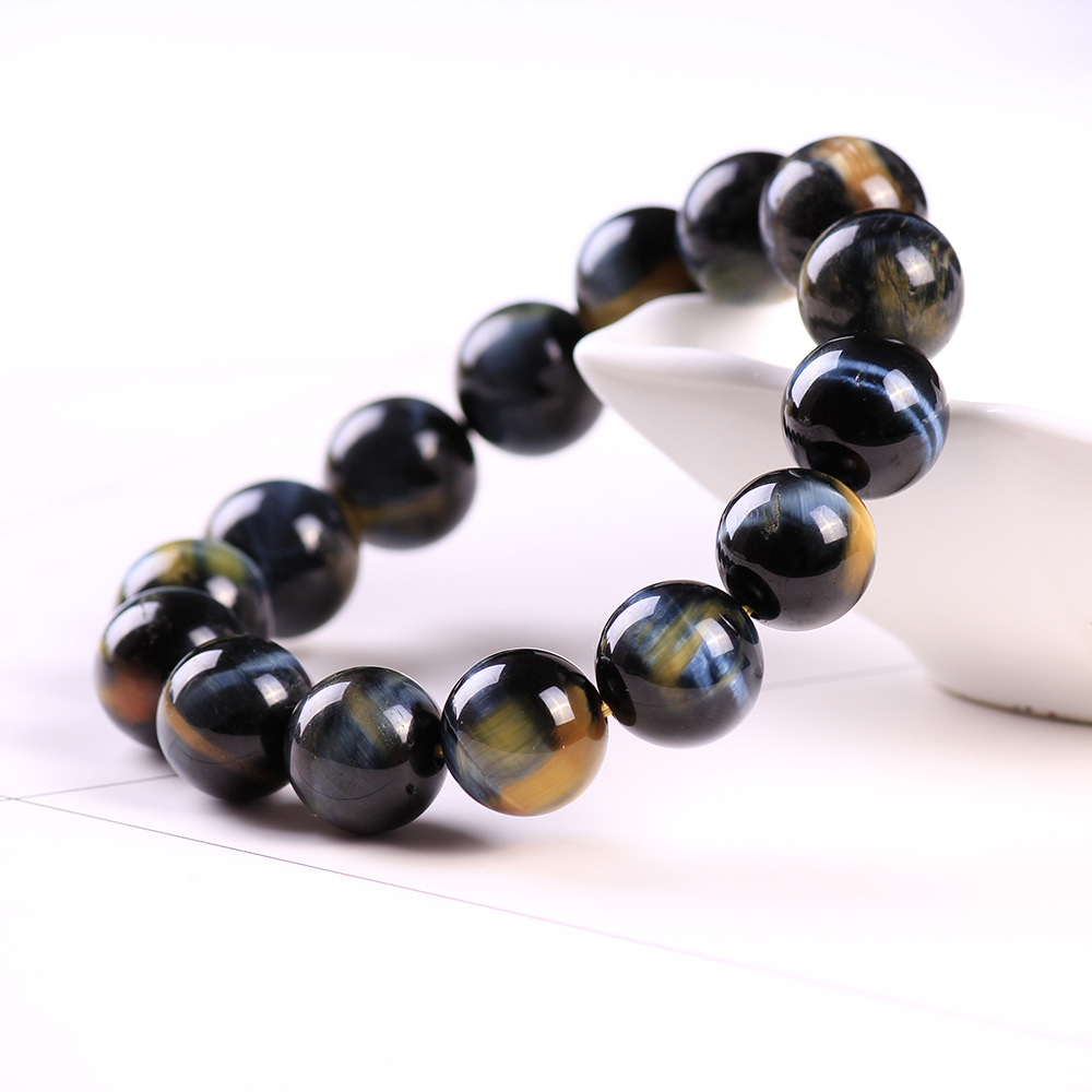 Dikai Natural Blue Tiger Eye Lightning Cat Bracelet