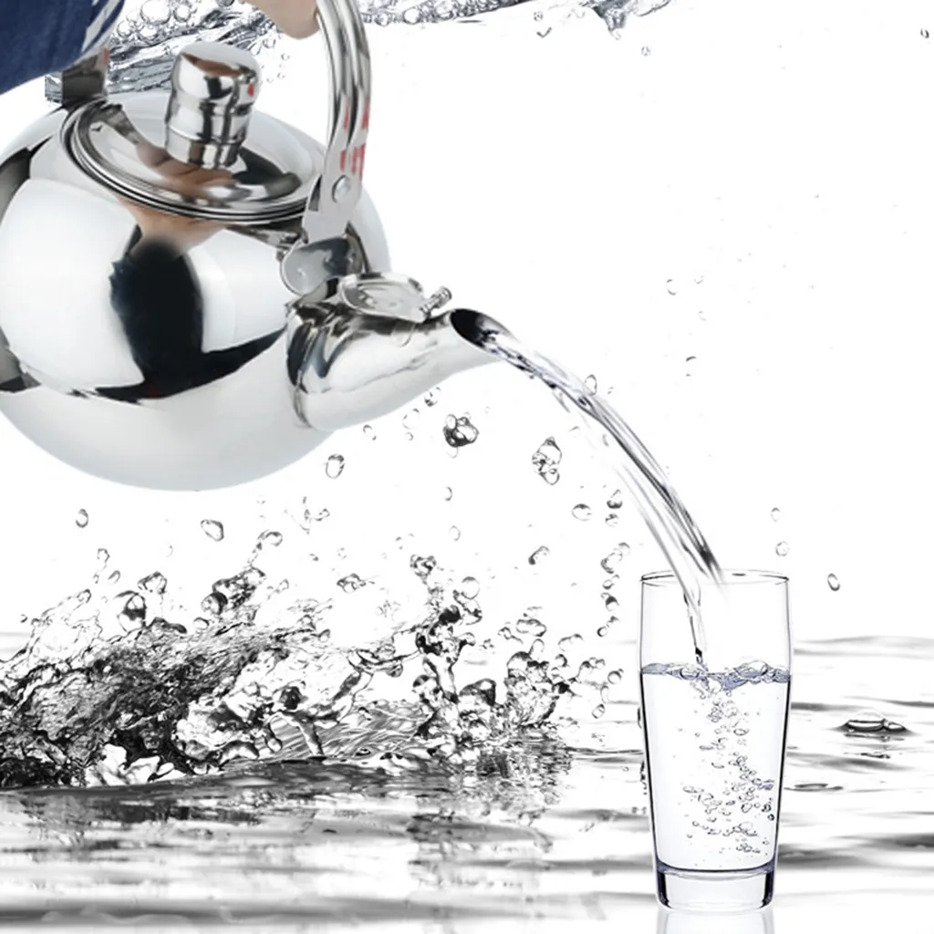 Thickened Stainless Steel Kettle Kettle Teapot Hot Milk Kettle Yellow Kettle Spherical Kettle – image 2