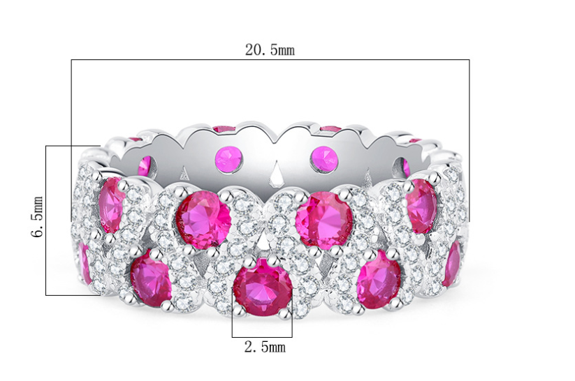 Title 1, Simulierte rote Schatz-Hand-Set-Diamant-Paar-Ri...