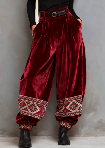 High-Waisted Wide-Leg Lantern Pants, picture 2 of 7