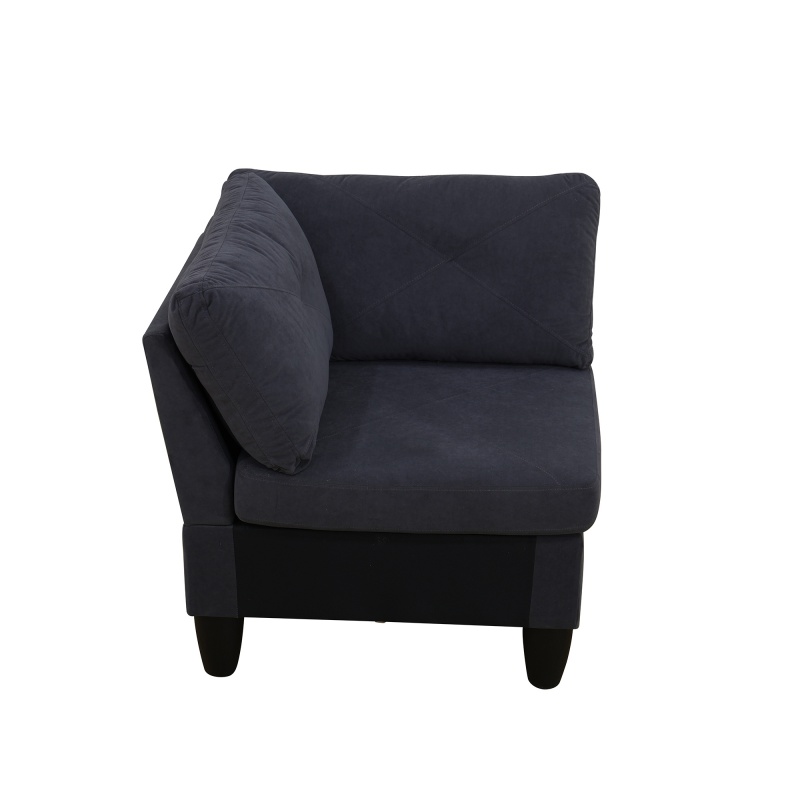 Pickup Only--Dark Grey Massa Flannel 4-Piece Couch Living Room Sofa Set