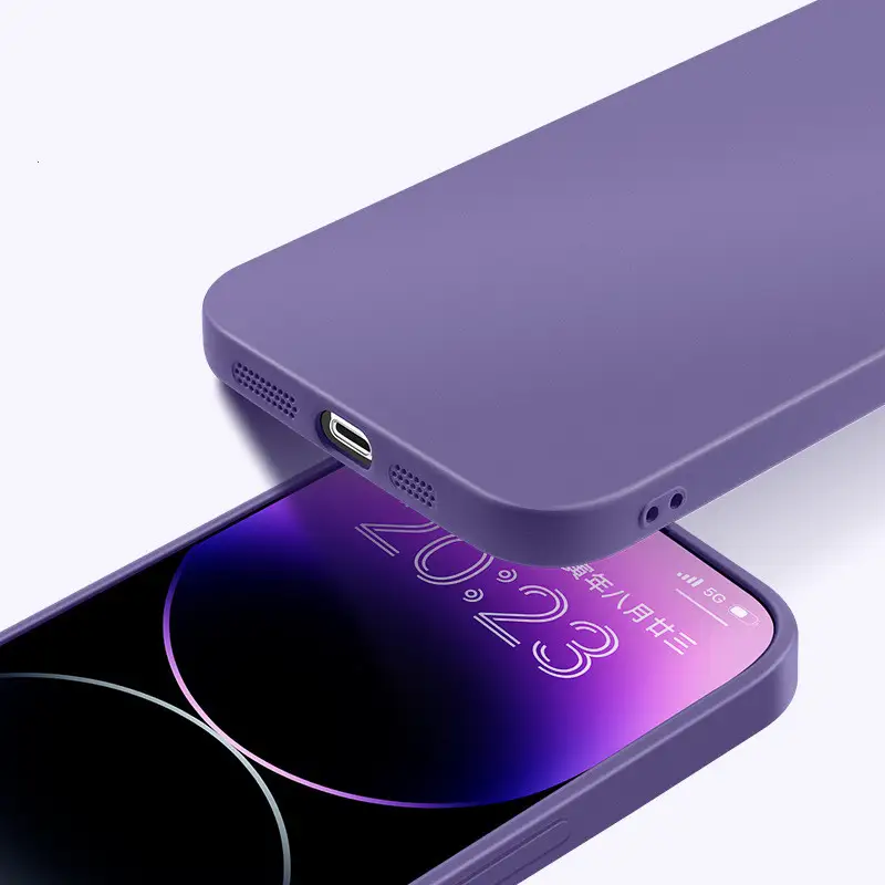 Mobile Phone Case Liquid Silica Gel With Lens Film