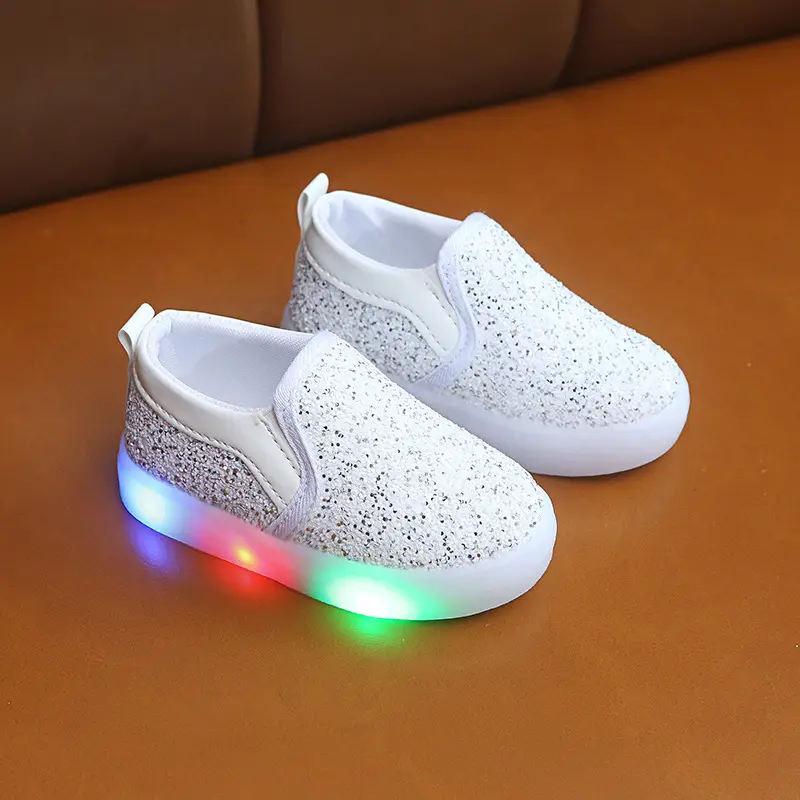 Kids Led Sneakers Lighted Baby Toddler Sequin