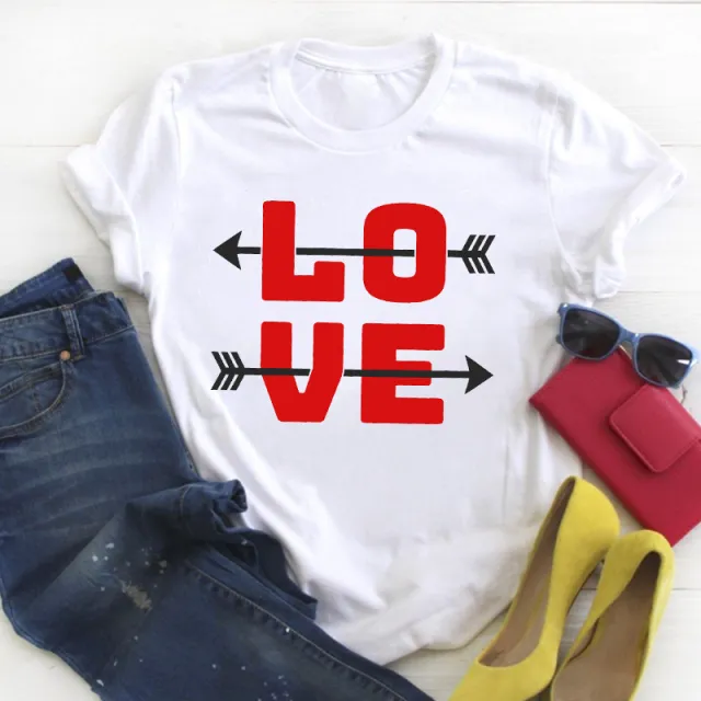 Personalized English Letters Couple Men's And Women's T shirts 1 Style - Shop at LoveMi