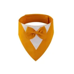 Pet Triangle Bib Bow Saliva Towel Pet Collar Dog Clothing Cat Puppy Scarf Bib Dogs Pets Accessories Dog Collar Harness - Orange - View 1