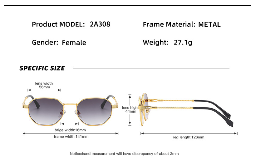 Title 1, Metal Retro Feet Sunglasses European And Americ...