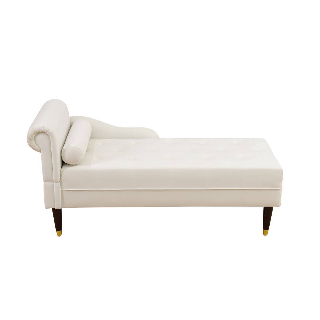 Pickup Only--White Fluffy Fabric Living Room Lounger