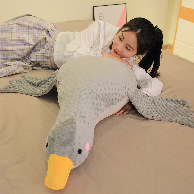 afd6e08b b7a5 4260 b363 35c534a6f09f - Comfort White Goose Beanie Velvet Baby Comfort Anti-startle Exhaust Stuffed Toy Plane Pillow Cushion