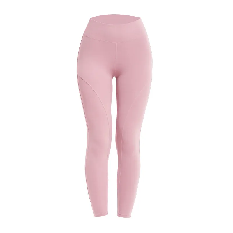 High-waisted Abdomen Running Stretch Breathable Yoga Pants - Violet