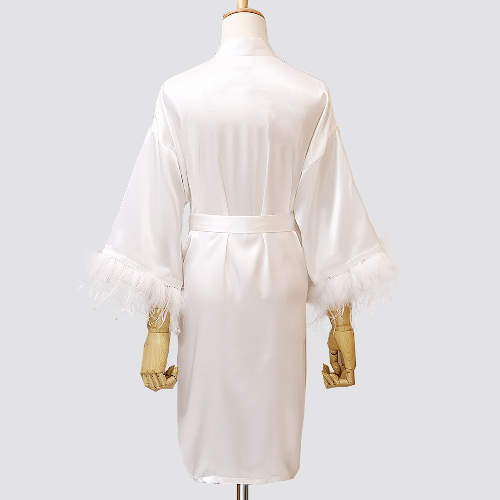 Title 4, Feather Dressing Gown Wedding Party Costume