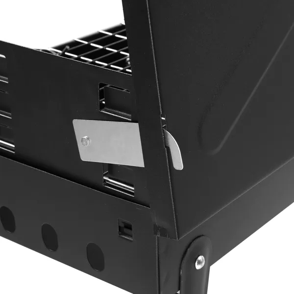 44x27x7cm Portable Square Charcoal Grill Black