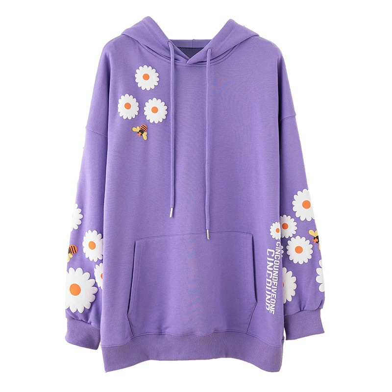 Title 2, Womens Printed Casual Thin Hooded Sweater Ligh...