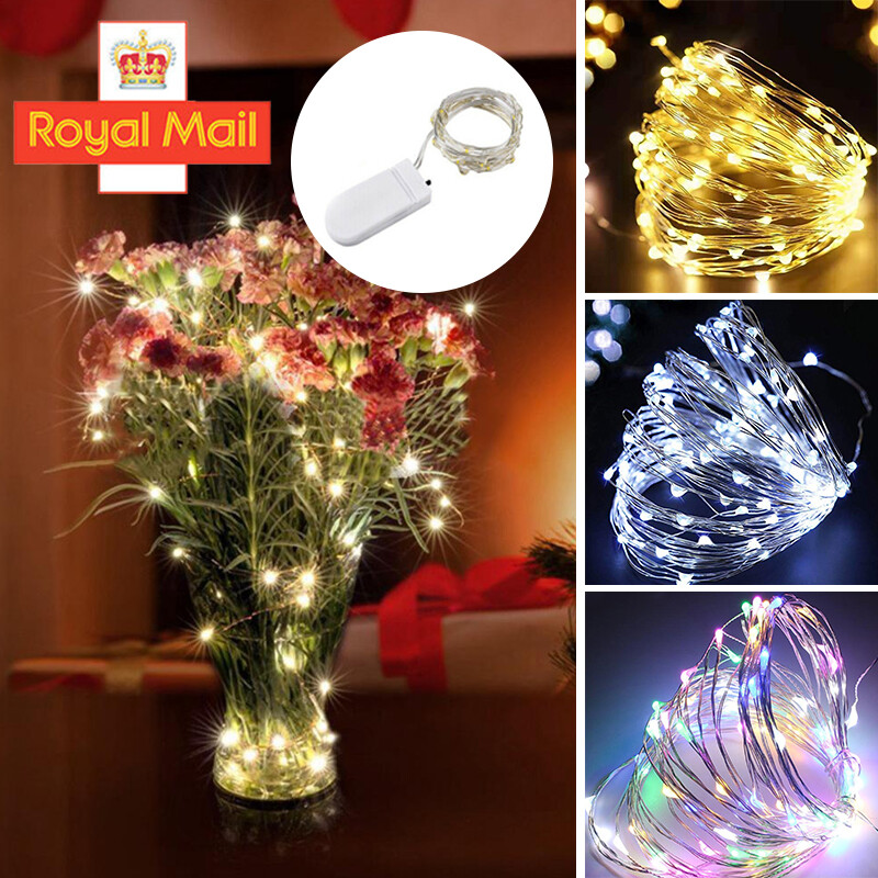 6 Pack 20 LEDs Battery Operated Mini LED Copper Wire String Fairy Lights Part 2m — image 2