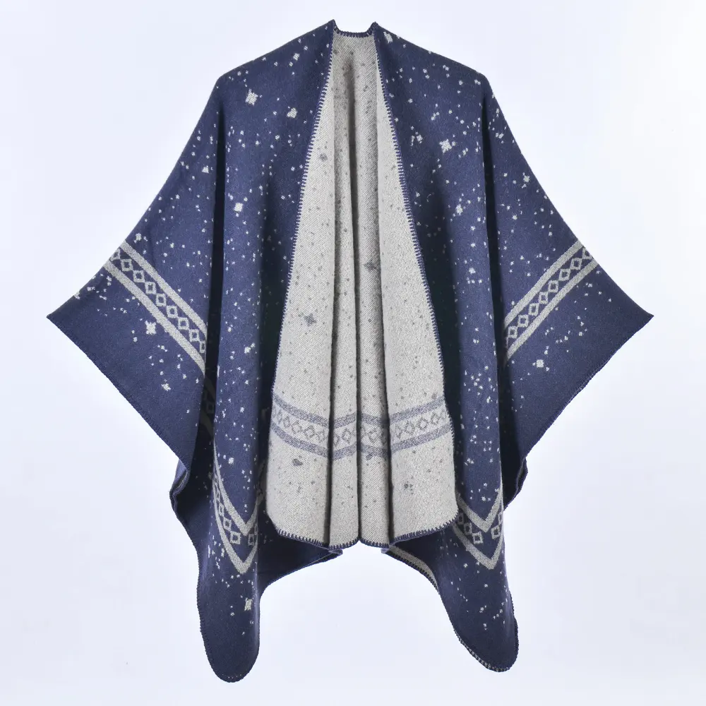 Women's Double-Sided Split Shawl