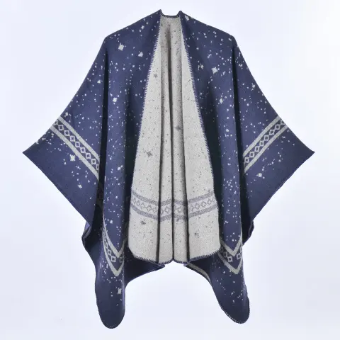Women's Double-Sided Split Shawl