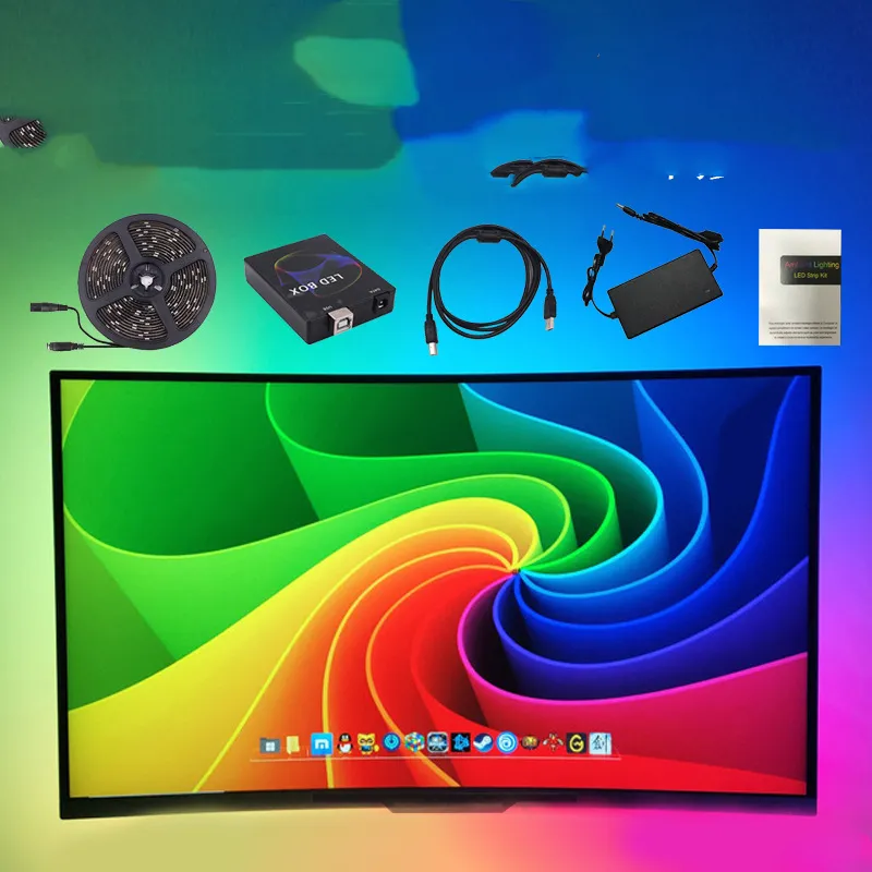 Monitor Computer LCD Screen Overflow Color Sync