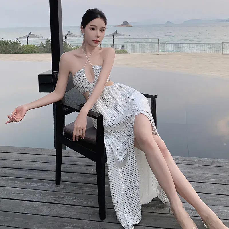 Socialite Elegant Summer New Light Luxury Strap Dress