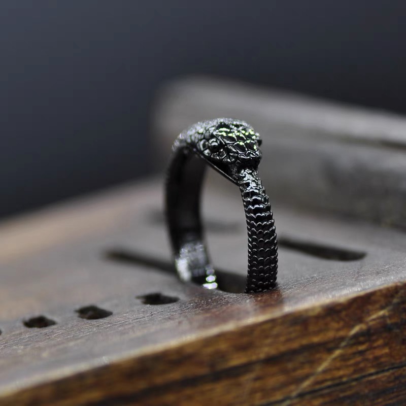 Black Gothic Snake Ring