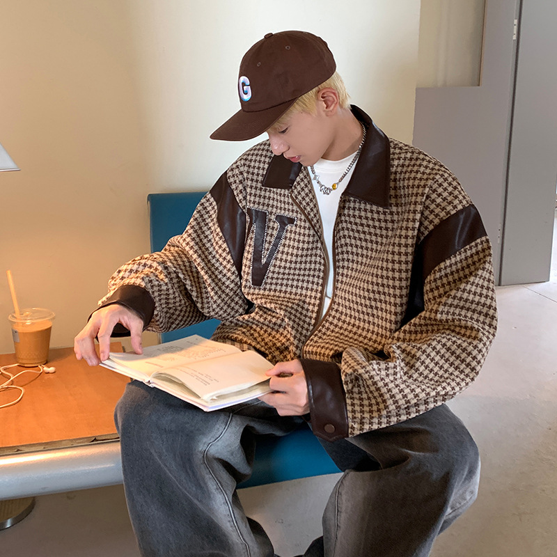 Men's Contrast Patchwork Casual Jacket