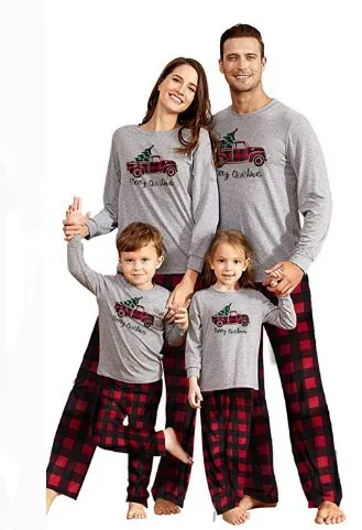 Car Printed Round Neck Color Blocking Family Suit Picture Color Dad M - Shop at LoveMi