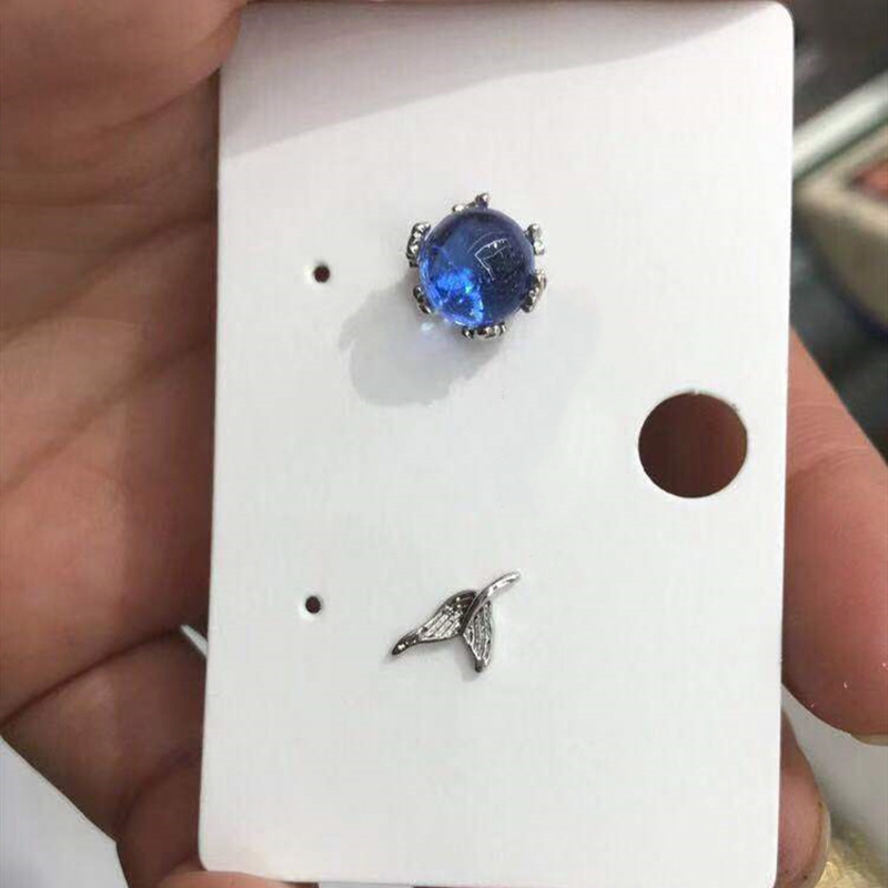 Blue Personality Mermaid Foam Simple Earrings