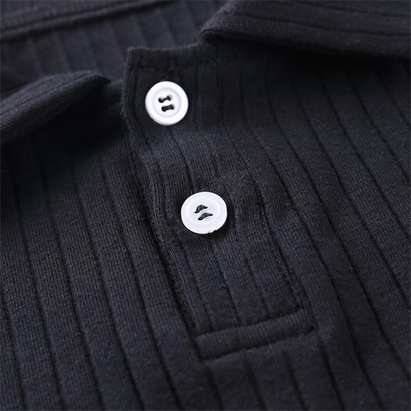 Title 7, Pure Color Polo Collar Button Short Sleeve Slim...