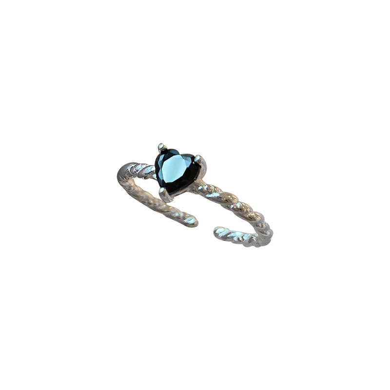 Title 1, S925 Sterling Silver czarna cyrkonia Love Twist...