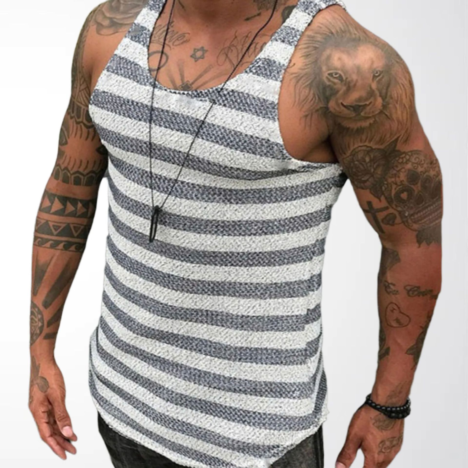Men's Summer Striped Tank Top